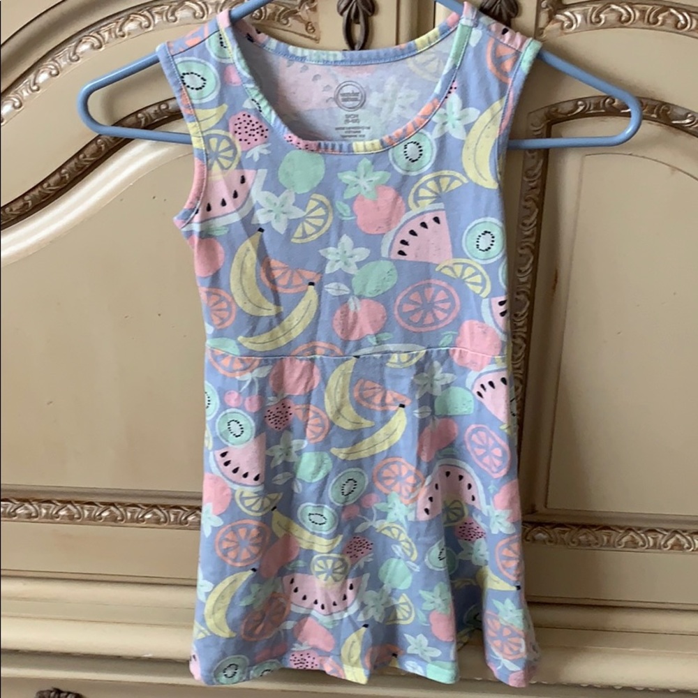 Blue 🍎 🍌 🍉 girls summer dress 👗